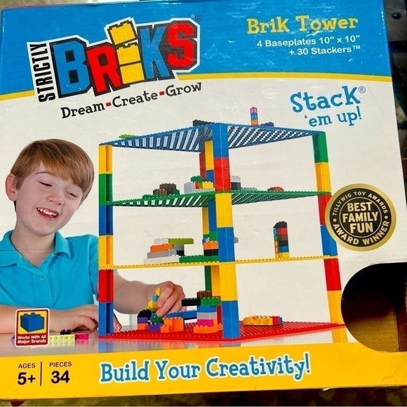 STRICTLY Briks Brik Tower 4 Baseplates + 30 Stackers - Picture 3 of 6